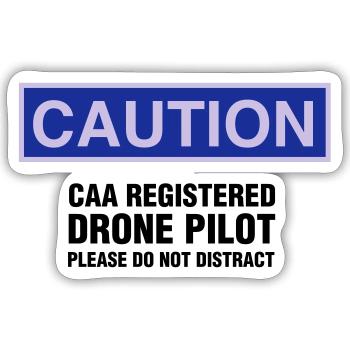 Drone Pilot - Sticker size S (10 x 10 cm) - white matte - Front