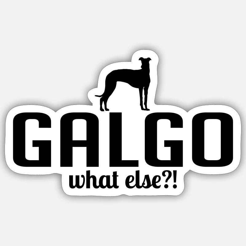 GALGO what else Hundespruch Hunde Spruch Wilsigns - Sticker Größe S (10 x 10 cm) - Mattweiß
