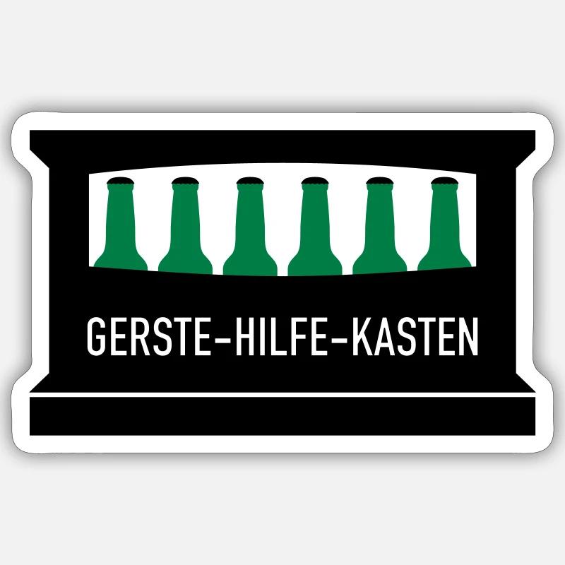 Gerste Hilfe Kasten - Sticker taille S (10 x 10 cm) - blanc mat