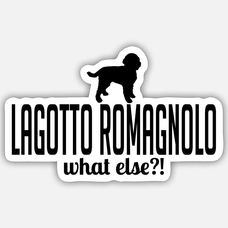 Lagotto whatelse - Sticker taille S (10 x 10 cm) - blanc mat