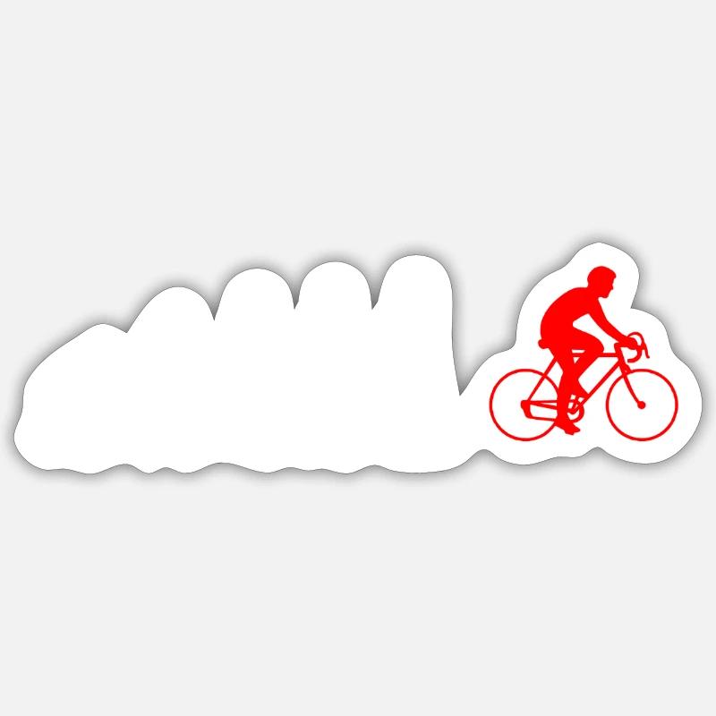 EVOLUTION bicycle cycling bike - Sticker Größe S (10 x 10 cm) - Mattweiß