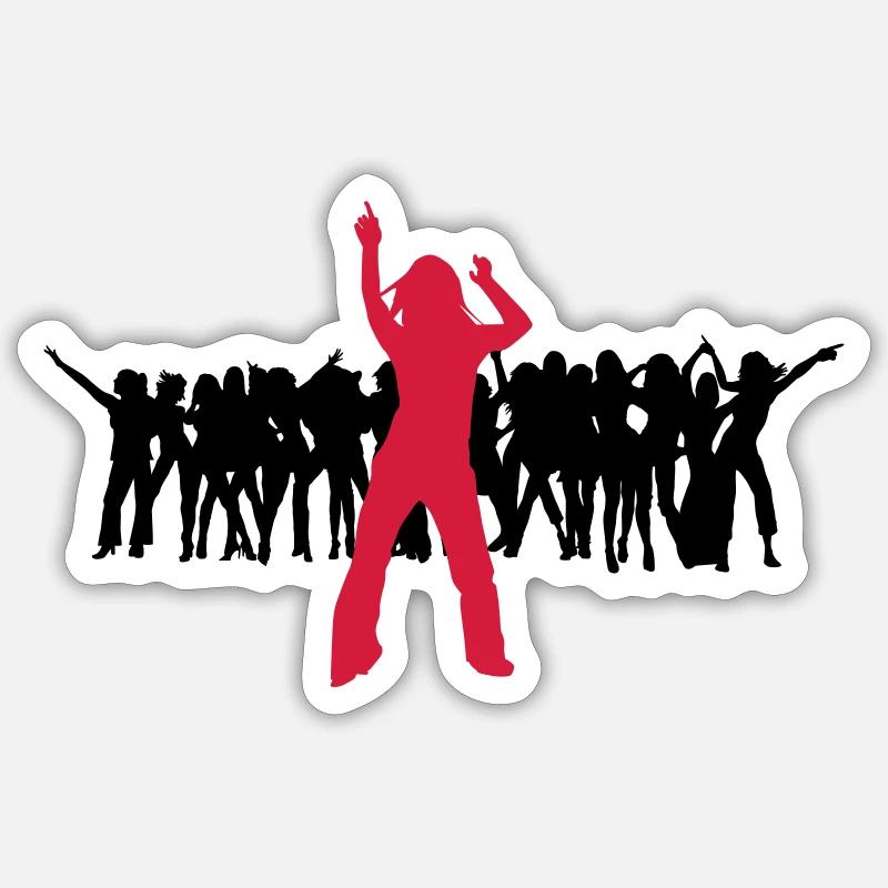 Dancer dancing shake shaken harlem shake 2c Sticker size S (10 x 10 cm)
