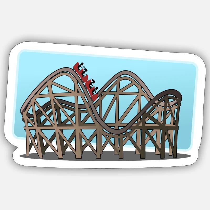 roller coaster Sticker size S (10 x 10 cm)