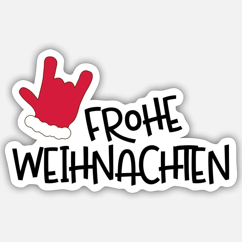Weihnachten - Sticker Größe S (10 x 10 cm) - Mattweiß