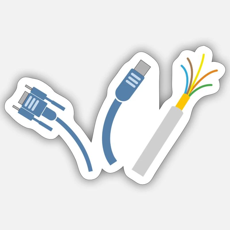 Kabel Sticker Größe S (10 x 10 cm)