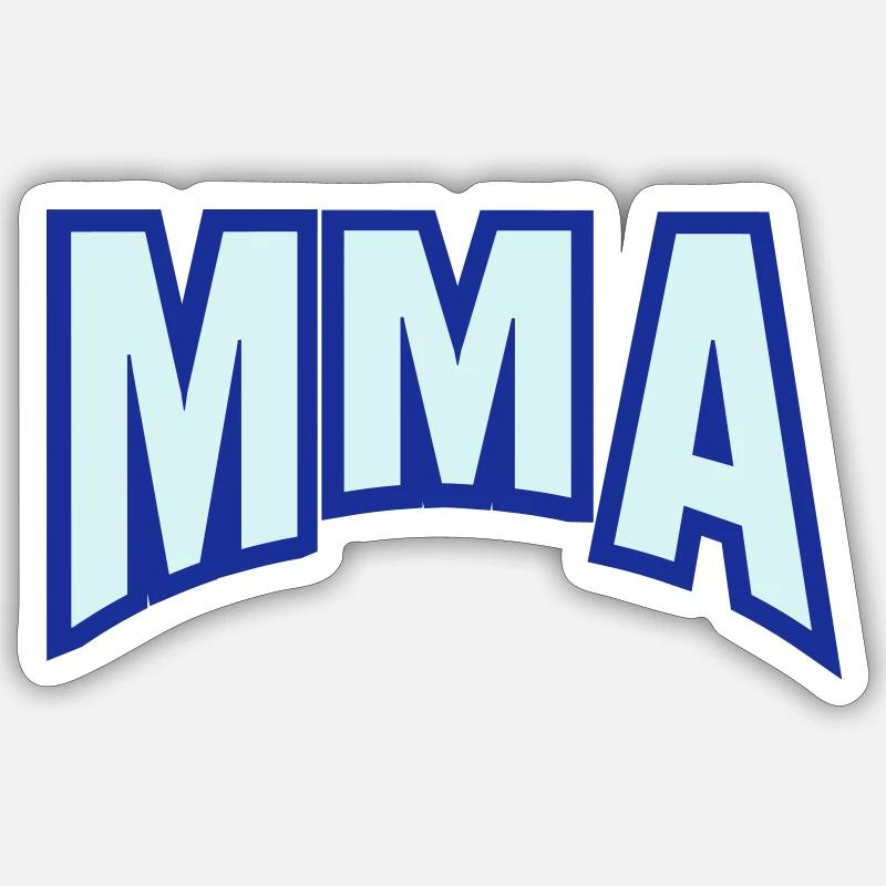 MMA - Sticker taille S (10 x 10 cm) - blanc mat