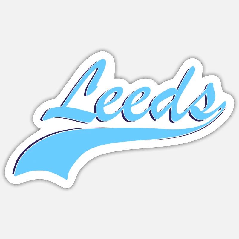 Leeds - Sticker taille S (10 x 10 cm) - blanc mat