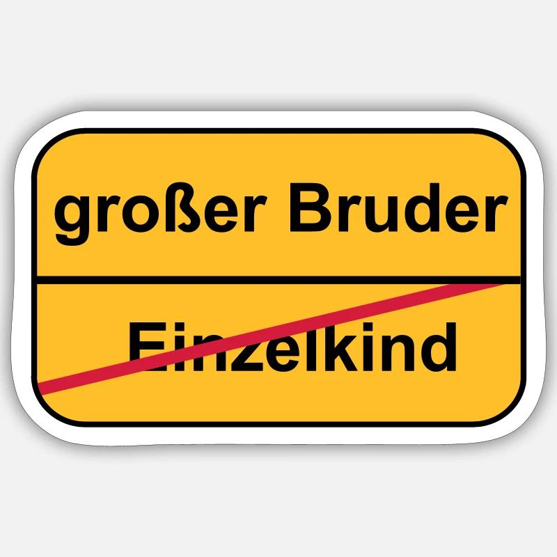 großer Bruder - Sticker Größe S (10 x 10 cm) - Mattweiß