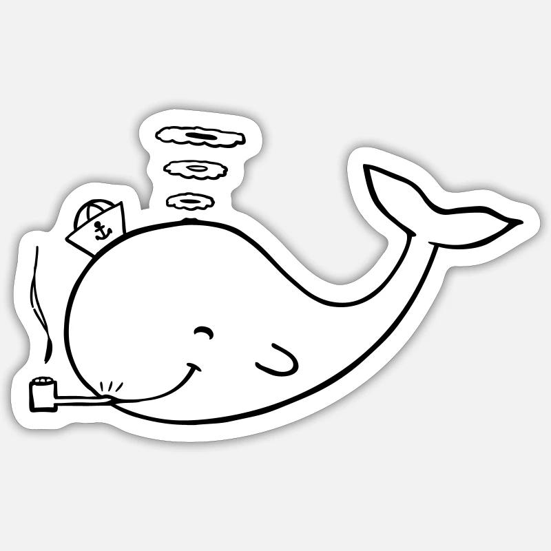 wal - Sticker Größe S (10 x 10 cm) - Mattweiß