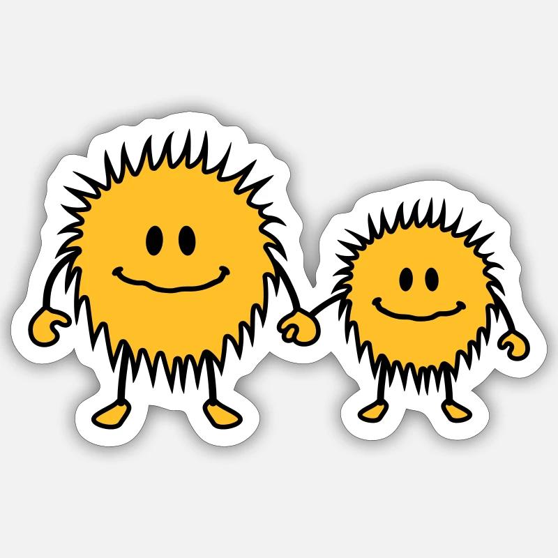 monsters - Sticker taille S (10 x 10 cm) - blanc mat