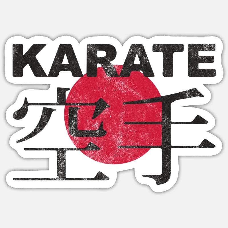 Karate - Sticker Größe S (10 x 10 cm) - Mattweiß
