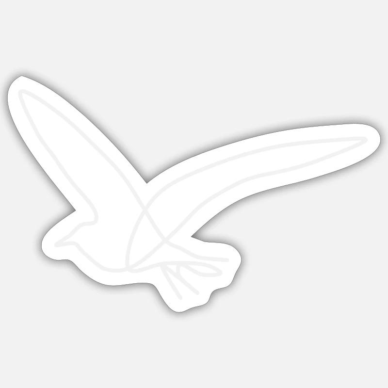 Gull - Sticker size S (10 x 10 cm) - white matte