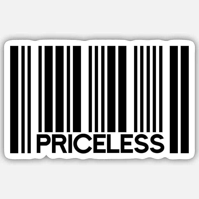 Code à barres inestimable Prix Sticker taille S (10 x 10 cm)