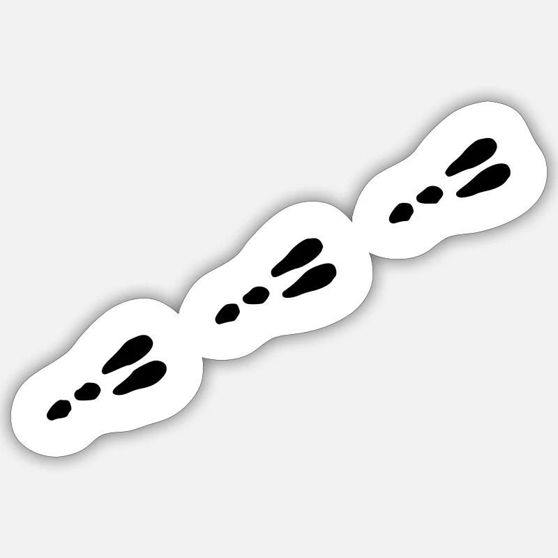 Trace de lièvre - Sticker taille S (10 x 10 cm) - blanc mat