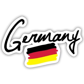 germany - Sticker taille S (10 x 10 cm) - blanc mat - Devant