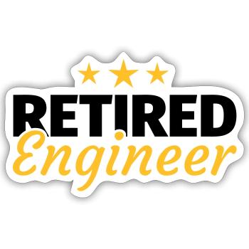 Engineer pension retirement - Sticker size S (10 x 10 cm) - white matte - Front