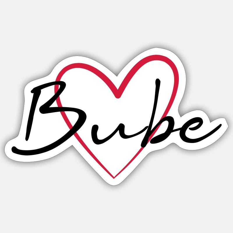 Heart Jack Gift Idea - Sticker size S (10 x 10 cm) - white matte