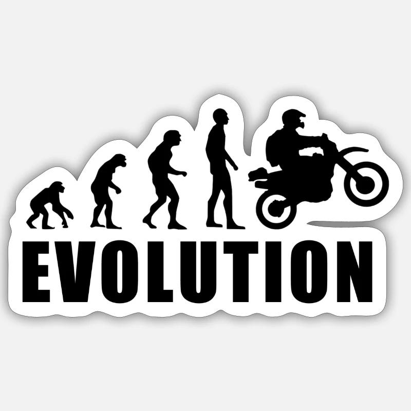 EVOLUTION Motocross Motorrad Geschenk Sticker Größe S (10 x 10 cm)