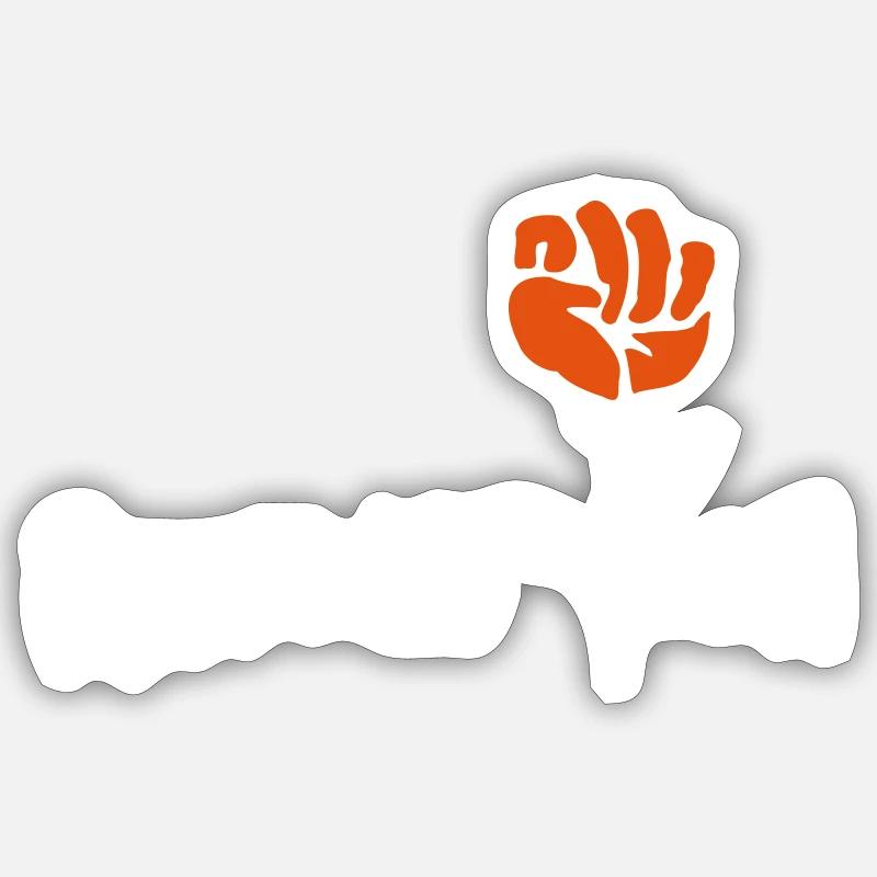 revolution faust rose - Sticker Größe S (10 x 10 cm) - Mattweiß