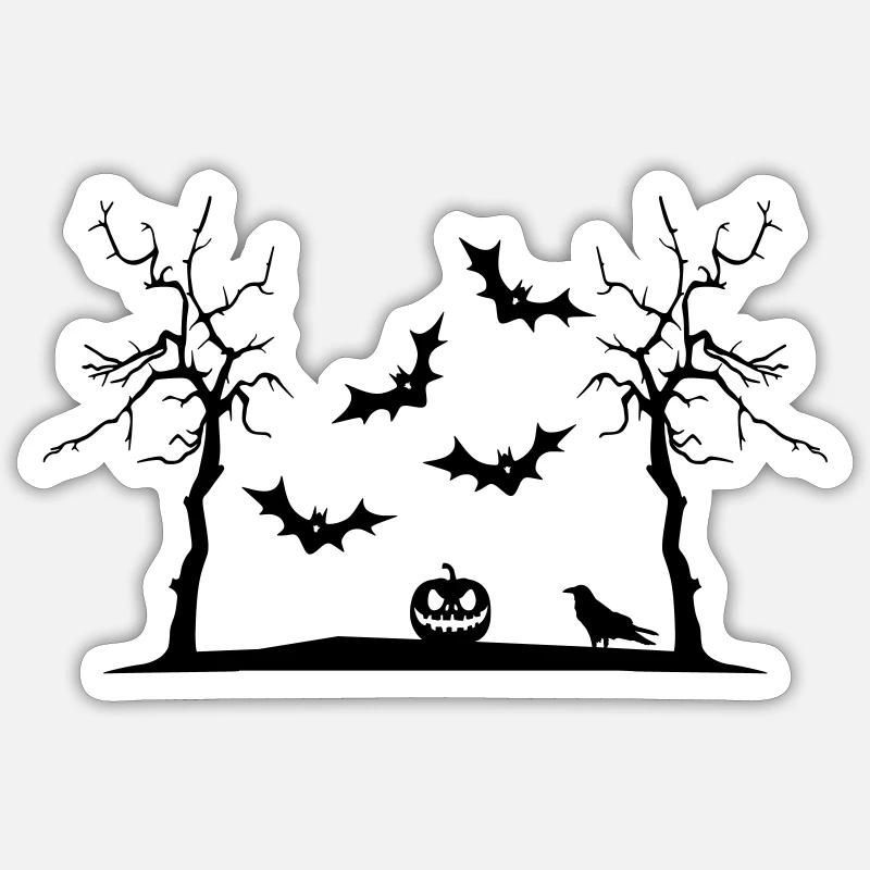 Halloween - Sticker size S (10 x 10 cm) - white matte