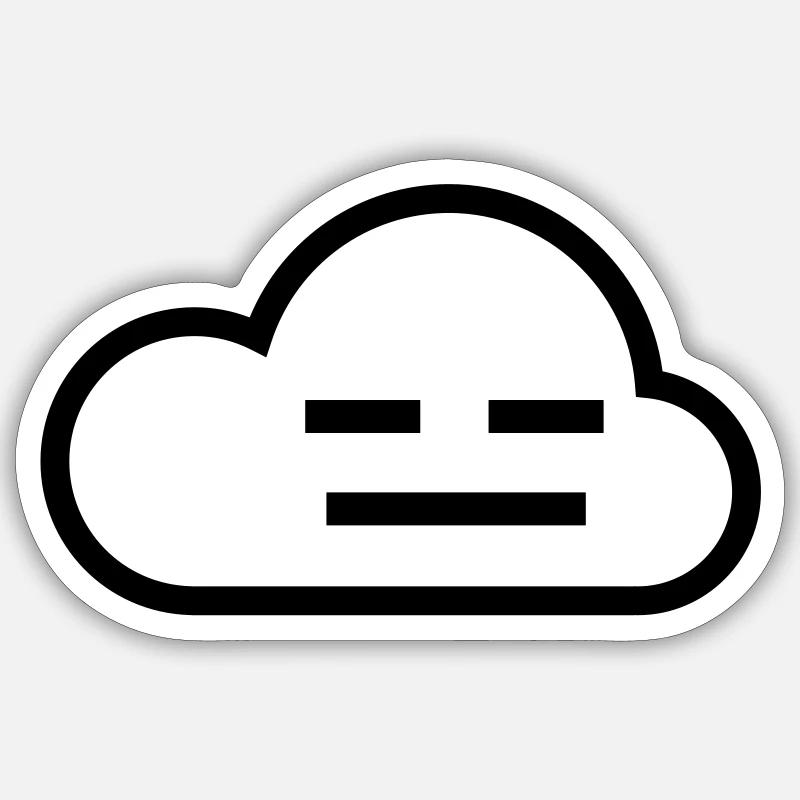 Clouds - Sticker size S (10 x 10 cm) - white matte
