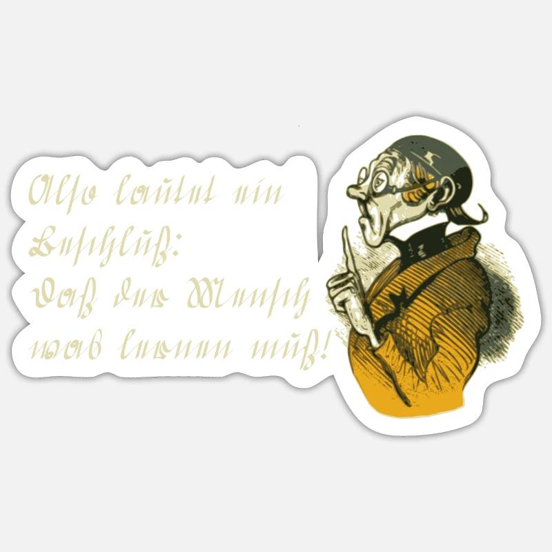 professeur - Sticker taille S (10 x 10 cm) - blanc mat