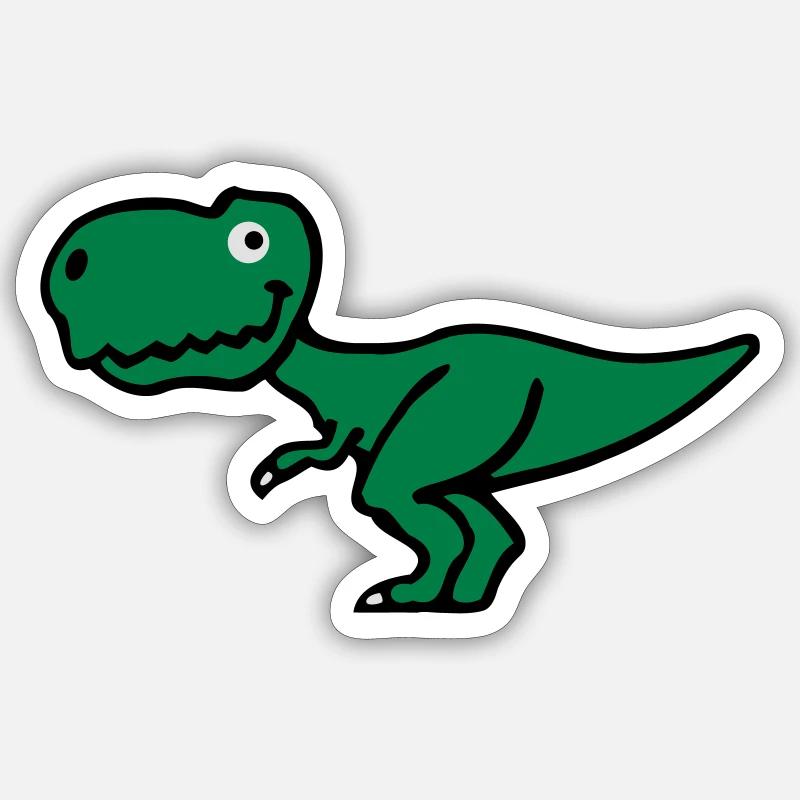 T-Rex - Sticker Größe S (10 x 10 cm) - Mattweiß