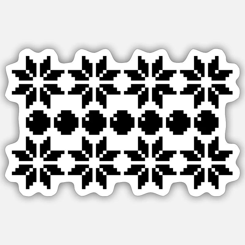 moche design de noël - Sticker taille S (10 x 10 cm) - blanc mat