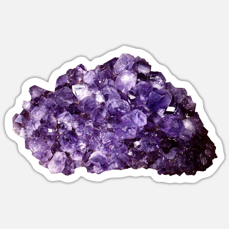 Ein Amethyst ist ein ganz besonderer Blickfang Sticker Größe S (10 x 10 cm)