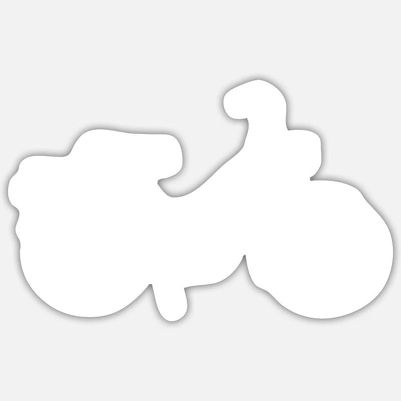 Mofa Puch Maxi MS 50 Moped Motorcycle Gift - Sticker size S (10 x 10 cm) - white matte