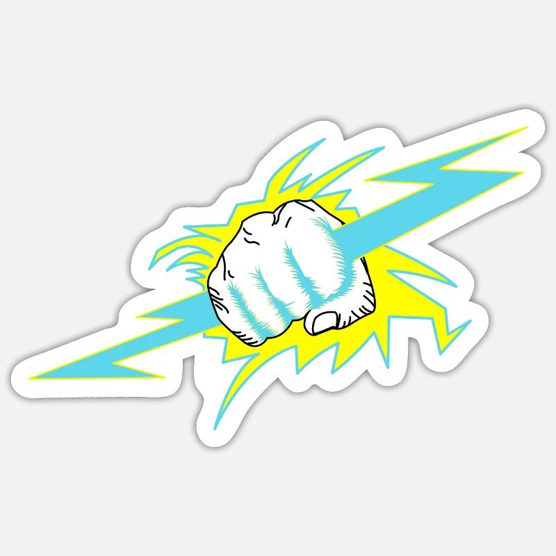 Zeus hand. Thunder gift Sticker size S (10 x 10 cm)