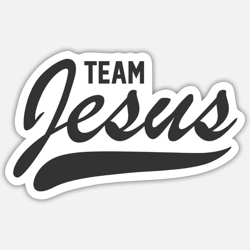 Jésus - Sticker taille S (10 x 10 cm) - blanc mat