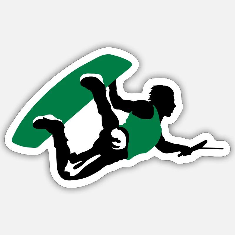Wakeboarding - Sticker Größe S (10 x 10 cm) - Mattweiß