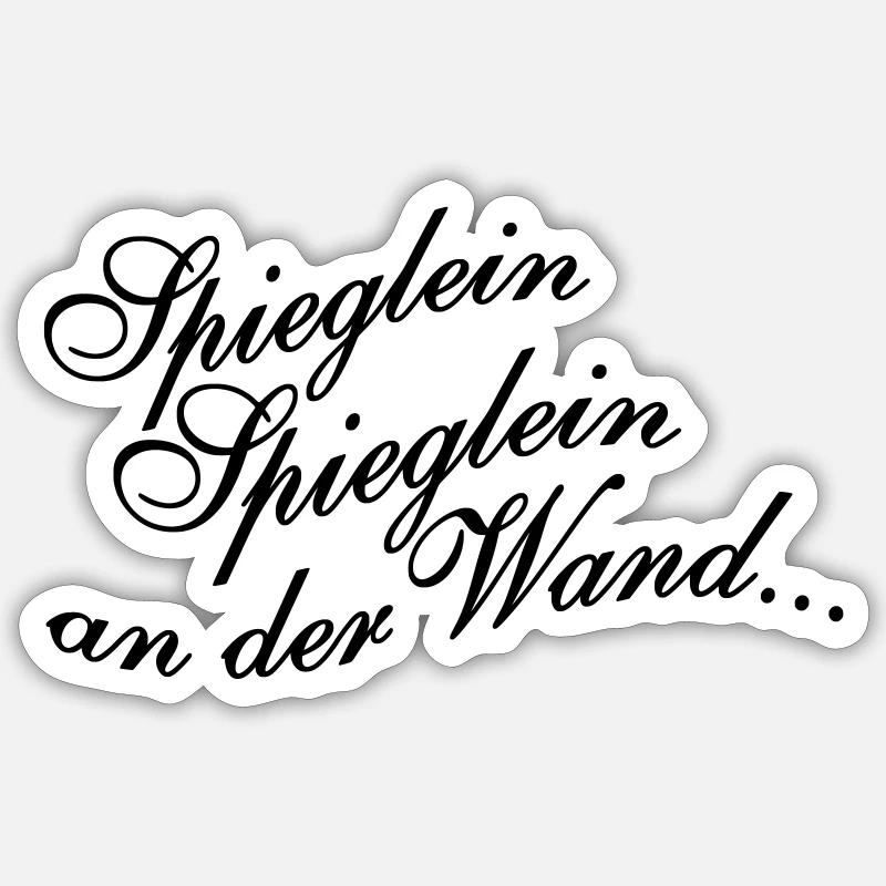 Miroir sur le mur - Sticker taille S (10 x 10 cm) - blanc mat