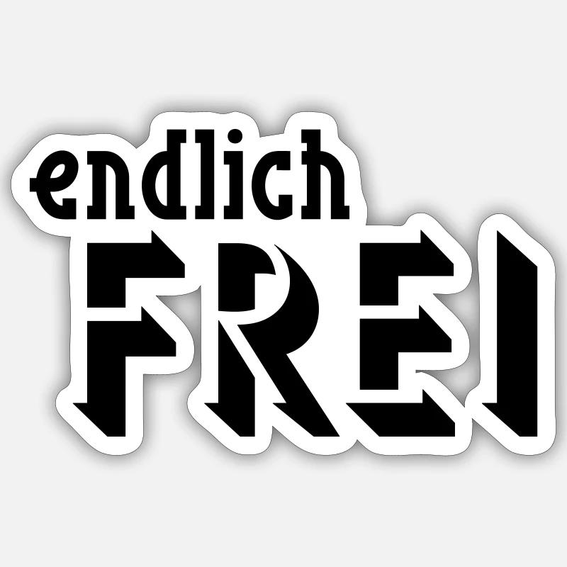 endlich FREI Sticker Größe S (10 x 10 cm)