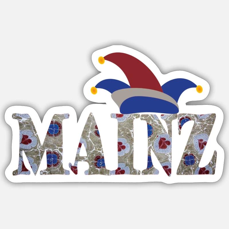 mainz karneval e 207 - Sticker Größe S (10 x 10 cm) - Mattweiß
