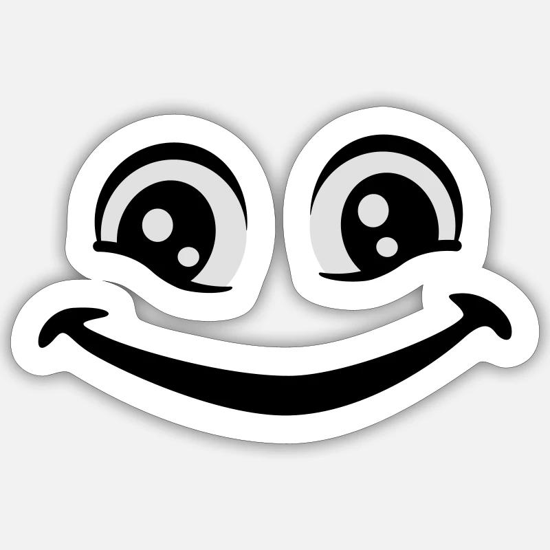 Eyes - Sticker size S (10 x 10 cm) - white matte