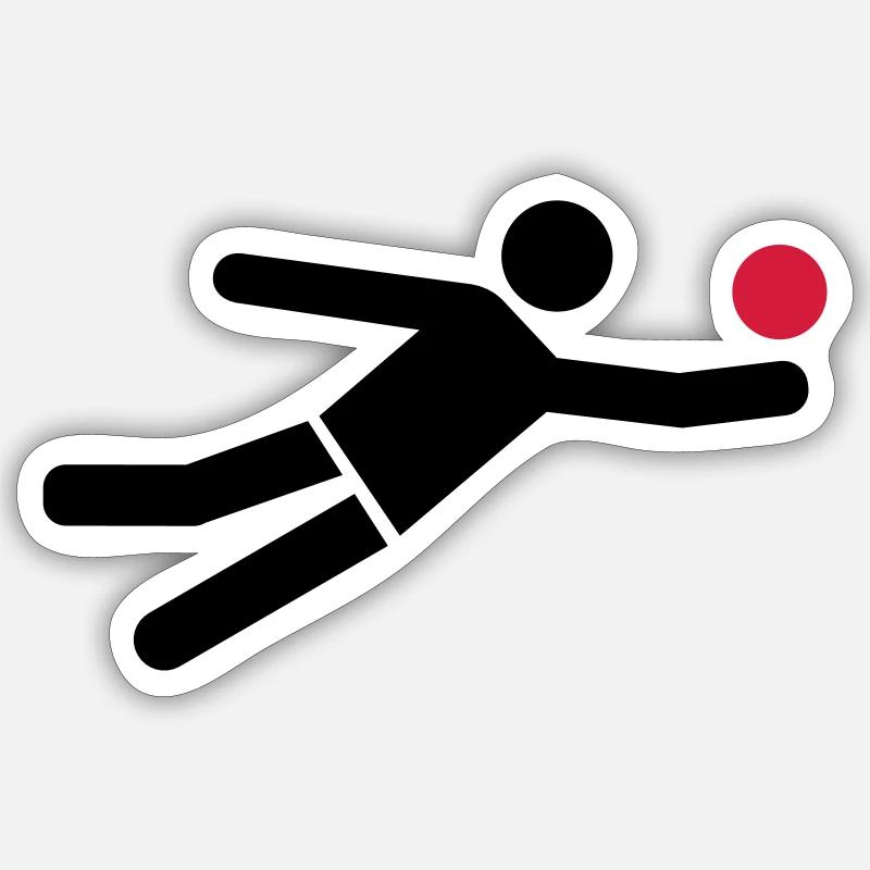 Volley-ball - Sticker taille S (10 x 10 cm) - blanc mat