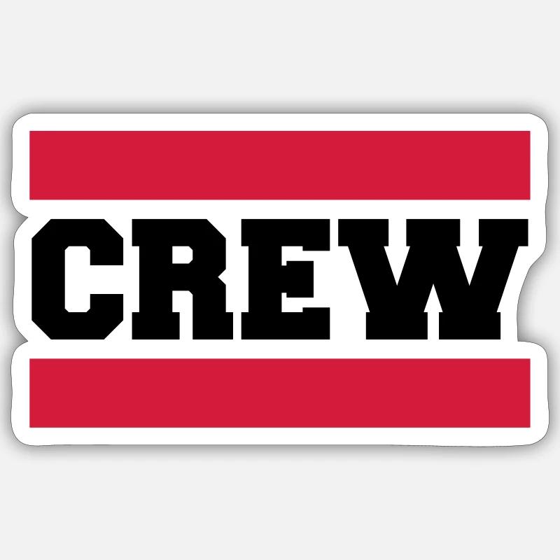 Crew - Sticker taille S (10 x 10 cm) - blanc mat
