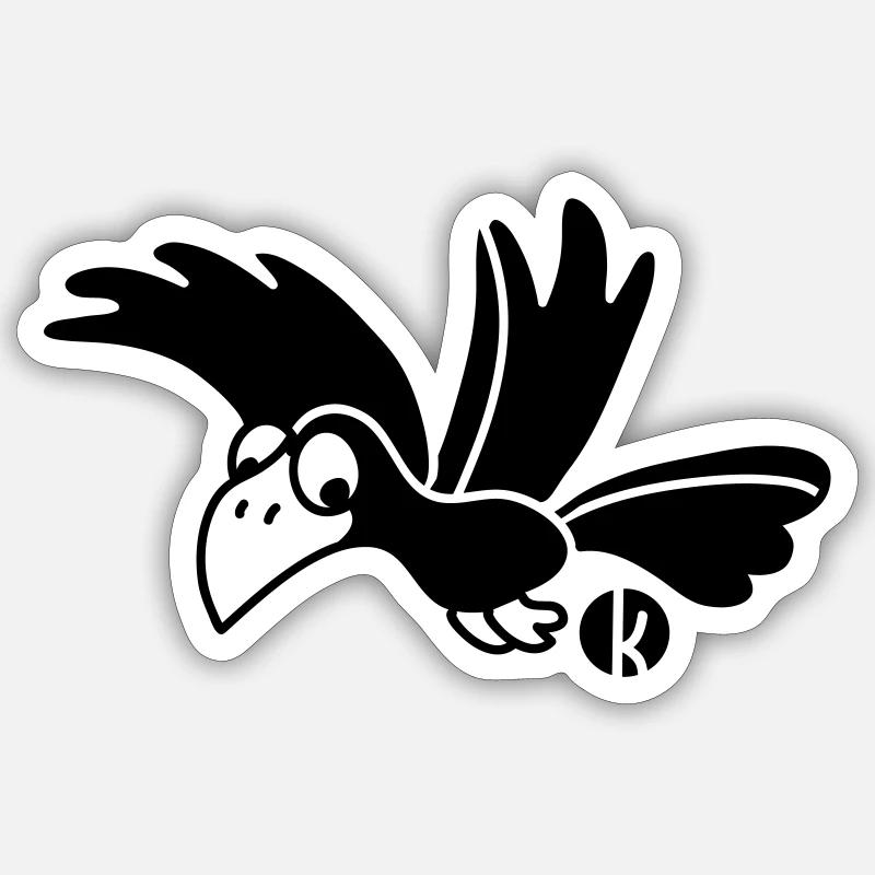 Rabe - Sticker taille S (10 x 10 cm) - blanc mat