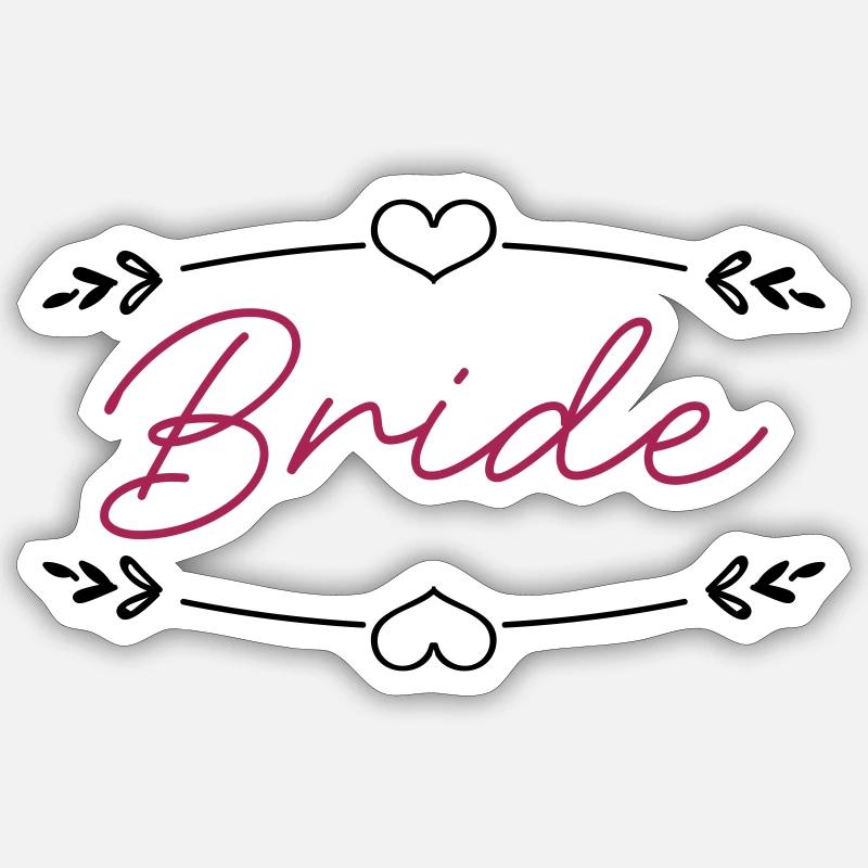Bride - Sticker size S (10 x 10 cm) - white matte