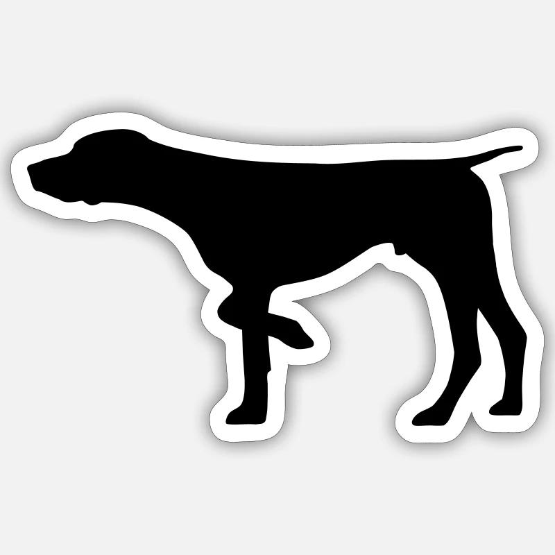 German Shorthaired Pointer - Sticker size S (10 x 10 cm) - white matte