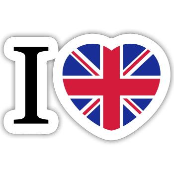 Union jack - Sticker size S (10 x 10 cm) - white matte - Front