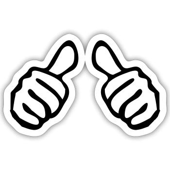 me - Sticker taille S (10 x 10 cm) - blanc mat - Devant