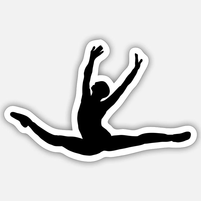 Ballett - Sticker Größe S (10 x 10 cm) - Mattweiß
