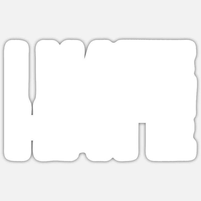 I HATE HATE, motto, against hatred, saying, white Sticker size S (10 x 10 cm)