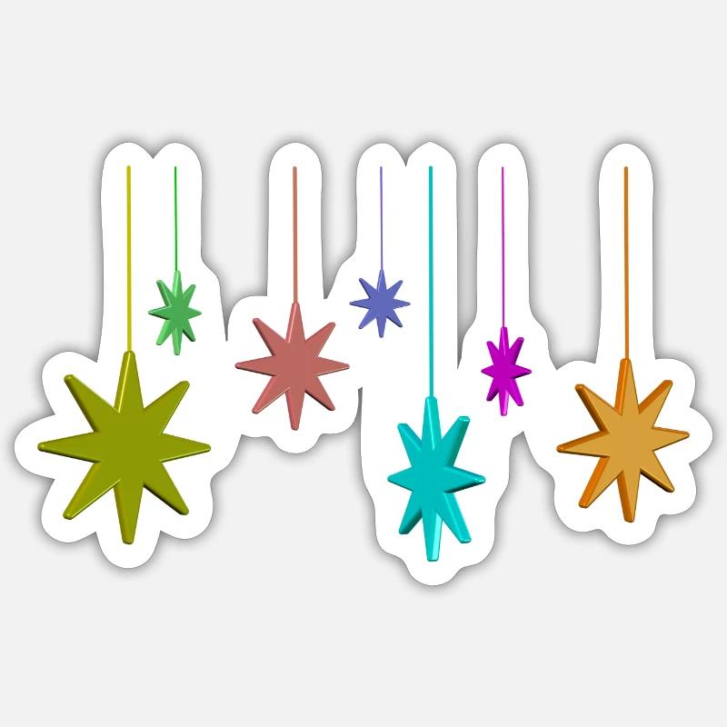 étoile de Noël Sticker taille S (10 x 10 cm)