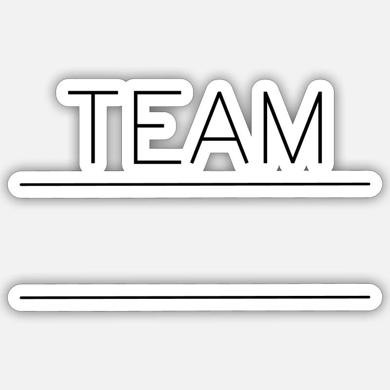 TEAM with placeholder - Sticker size S (10 x 10 cm) - white matte