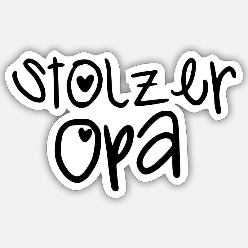 Stolzer Opa Sticker Größe S (10 x 10 cm)