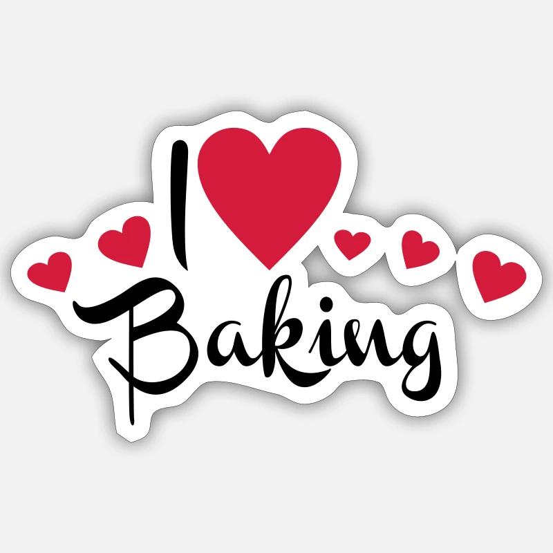 bake - Sticker size S (10 x 10 cm) - white matte